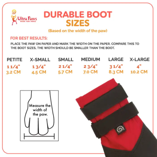 Ultra Paws Size Guide
