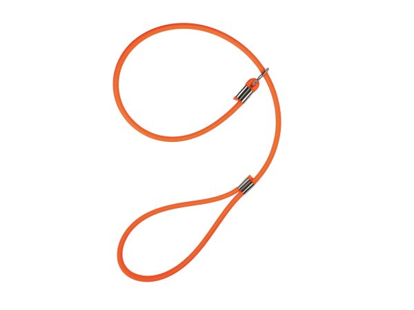 Orange Round BioThane Handler's Slip Lead - Orange