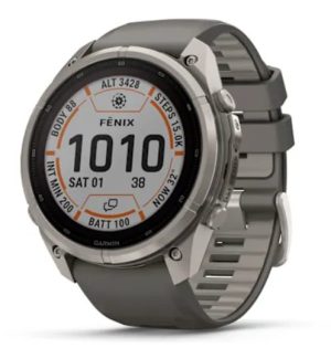 Garmin fenix 9 Pro Solar GPS Smartwatch: Dog Tracking Compatible - Main